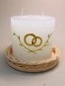 Svatební svíčka v dekorativním balení se stojánkem